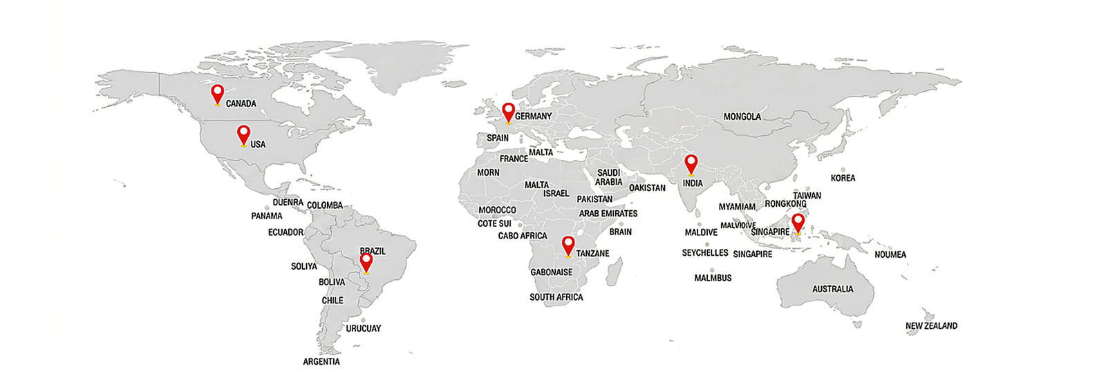 Global distribution network map